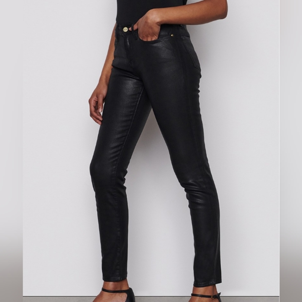 Frame Denim Black Skinny Jeans - Picture 7 of 14